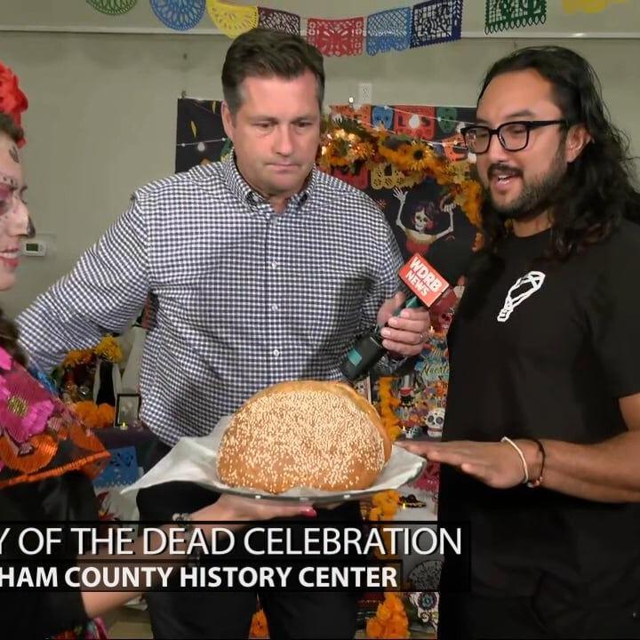 Keith Kaiser learns about Oldham County's Day of the Dead Celebration